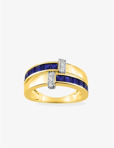 Bague or jaune 750‰,...
