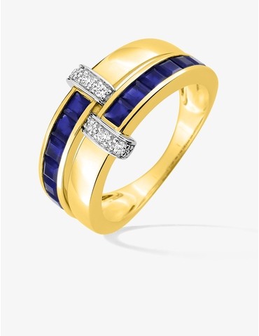 Bague or jaune 750‰,...