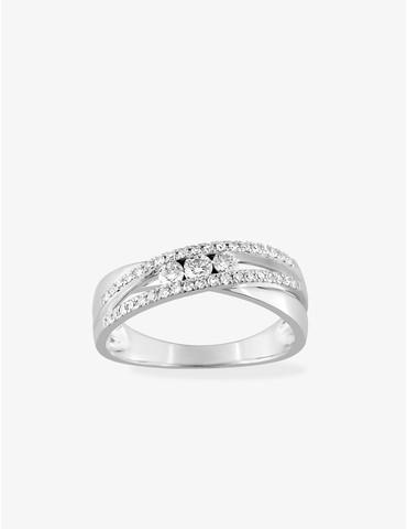 Bague trilogie or blanc...