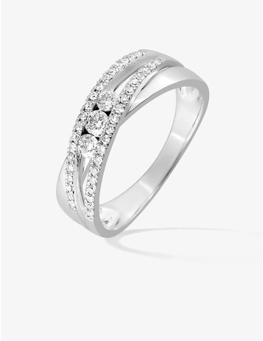 Bague trilogie or blanc...