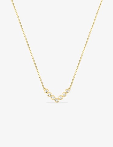 Collier V or jaune 375‰...