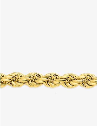 Chaîne corde 5 mm or jaune...