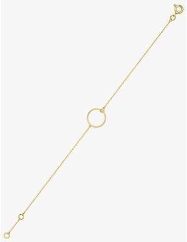 Bracelet rond or jaune 750‰...