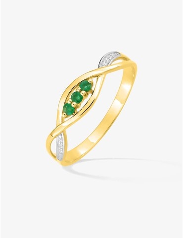 Bague or jaune 375‰,...