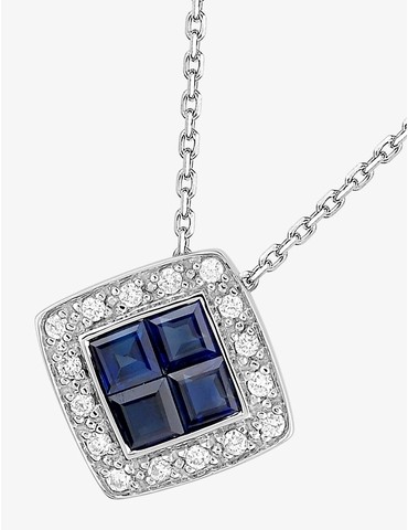 Collier carré or blanc...