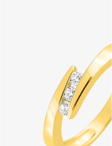 Bague or jaune 375‰ et...