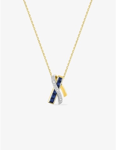 Collier rubans or jaune...