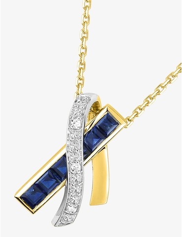 Collier rubans or jaune...