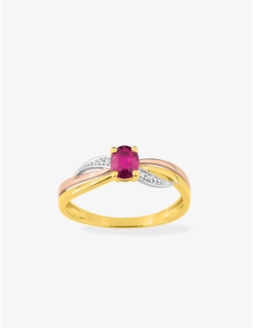 Bague solitaire 3 ors 750‰,...