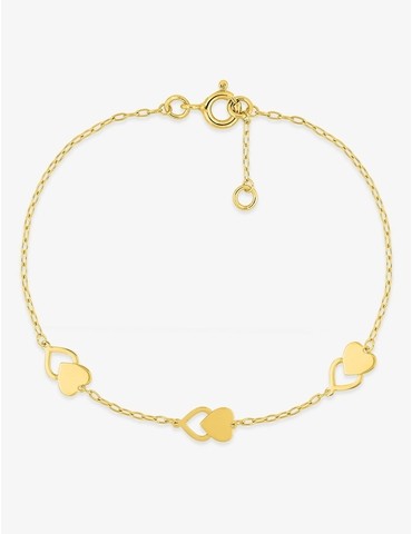 Bracelet en or jaune 375‰...