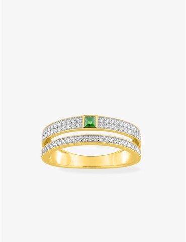 Bague double en or jaune...