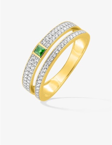 Bague double en or jaune...