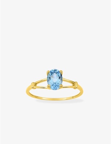 Bague en or jaune 375 ‰ et...