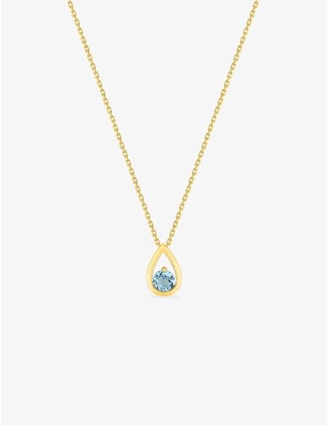Collier en or 375‰ topaze...