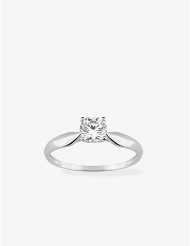 Bague solitaire en or blanc...