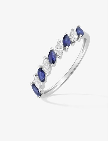 Bague en or blanc 375 ‰,...