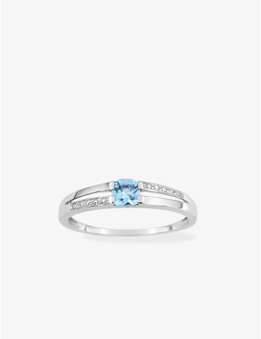 Bague en or blanc 375 ‰ et...