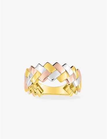 Bague bicolore en or jaune...