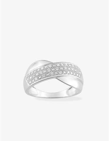 Bague en or blanc 750 ‰ et...