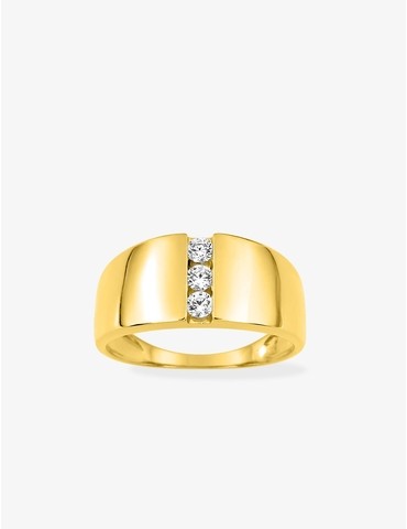 Bague en or jaune 375 ‰ et...