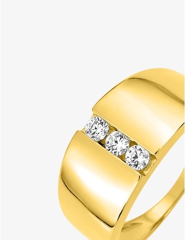 Bague en or jaune 375 ‰ et...