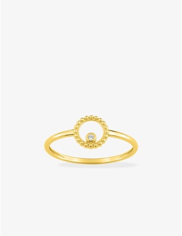 Bague en or jaune 375 ‰ et...