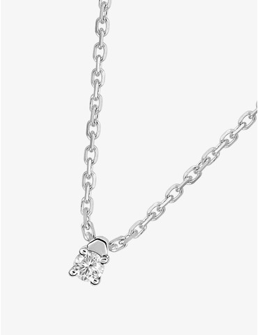 Collier en or blanc 375 ‰,...