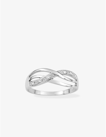 Bague or 375 ‰ blanc...