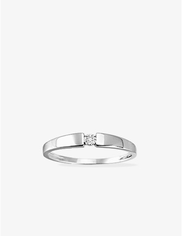 Bague or 375 ‰ blanc...