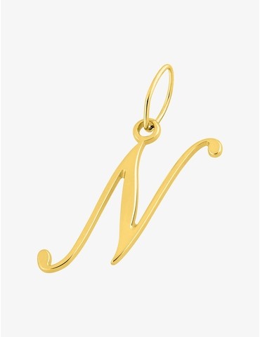 Pendentif lettre N en or...