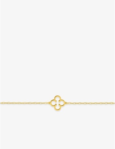 Bracelet fleur or jaune 375 ‰