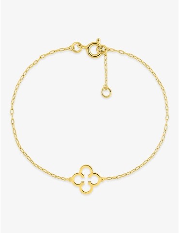 Bracelet fleur or jaune 375 ‰