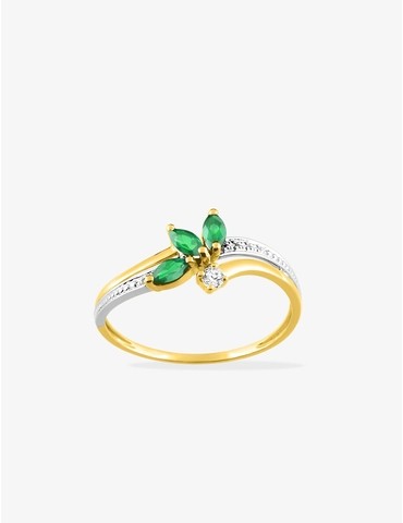 Bague en or jaune 375 ‰,...