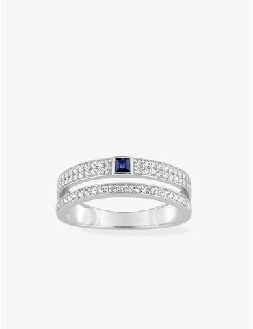 Bague en or blanc 375‰...