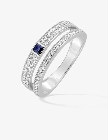 Bague en or blanc 375‰...