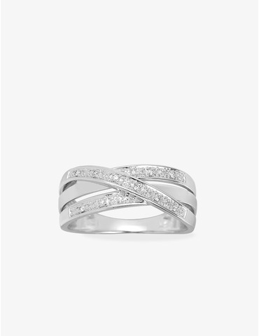 Bague or blanc 750 ‰ et...