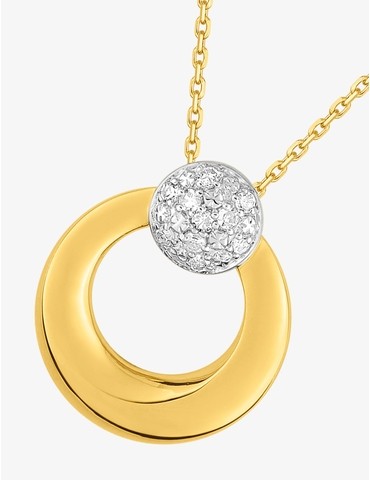 collier or jaune et blanc...