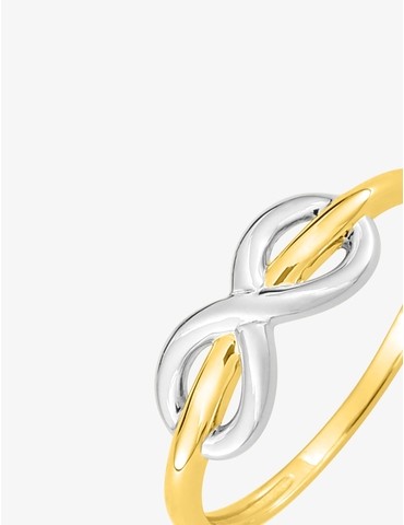 Bague infini or jaune 375 ‰...