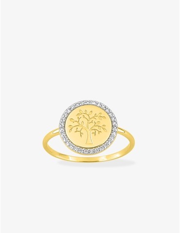 Bague or 375 ‰ jaune et...