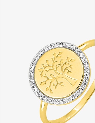Bague or 375 ‰ jaune et...