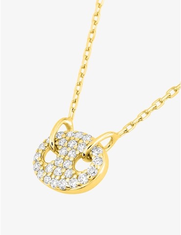 Collier or 375 ‰ jaune avec...