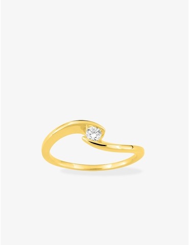 Bague solitaire diamant...