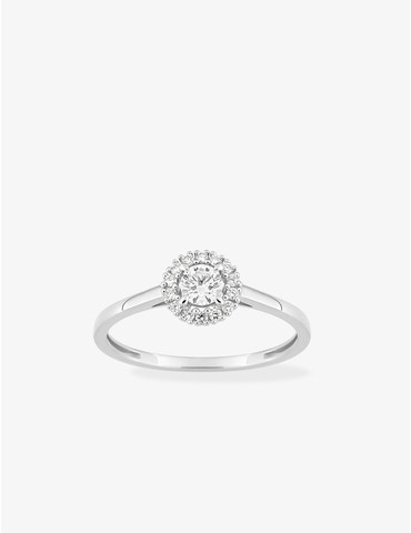 Bague solitaire rond avec...