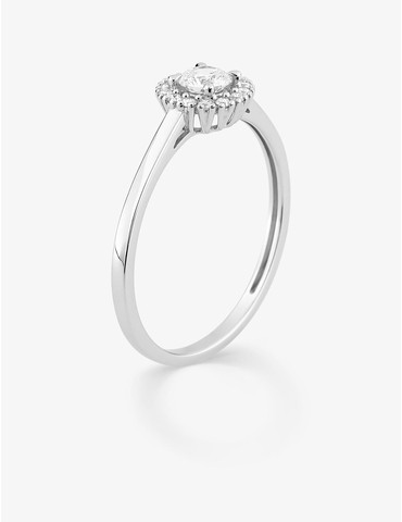 Bague solitaire rond avec...
