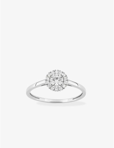 Bague solitaire rond avec...