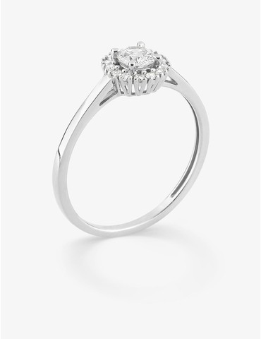Bague solitaire rond avec...