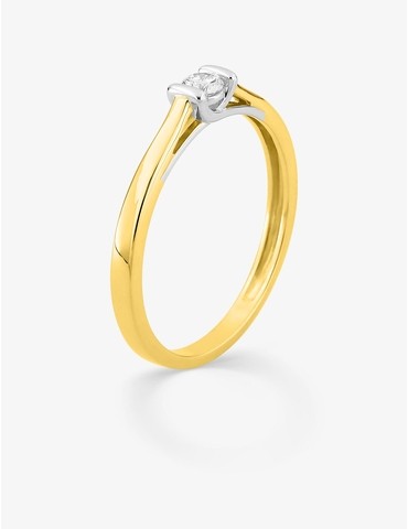 Bague solitaire diamant...
