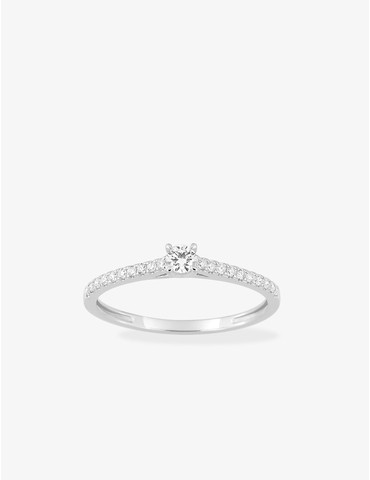 Bague solitaire accompagné...