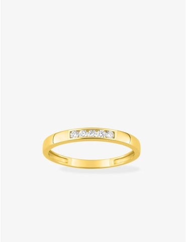 Bague 5 diamant synthétique...