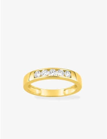 Bague 5 diamant synthétique...
